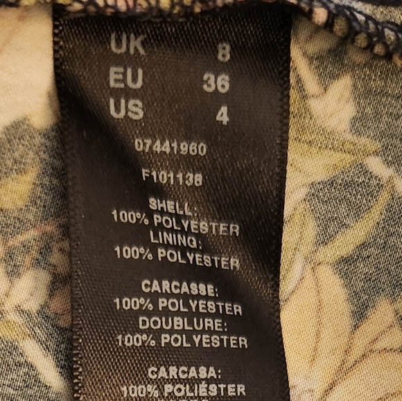 ASOS Parisian Black Mauve Floral Satin Wrap Maxi Dress Side Tie Slit Sz 4 NWOT - Picture 13 of 15